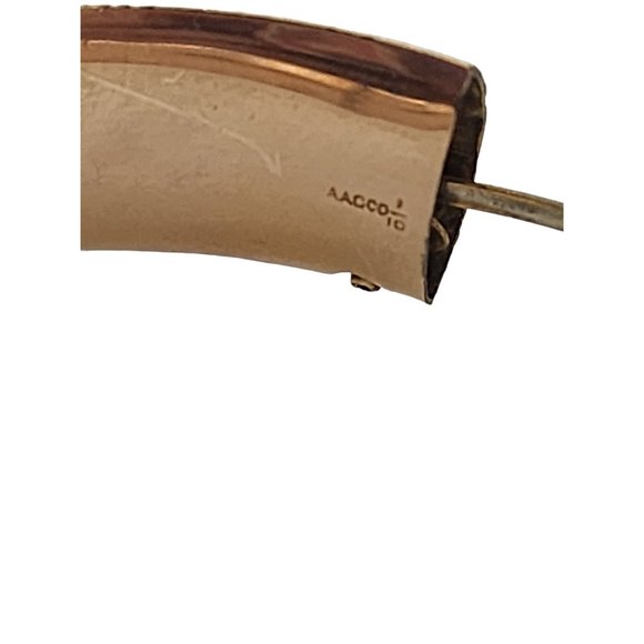 Antique Highly Detailed All Over Designed GF Bangle Bracelet Marked AAGCO 1/10 - Picture 7 of 8